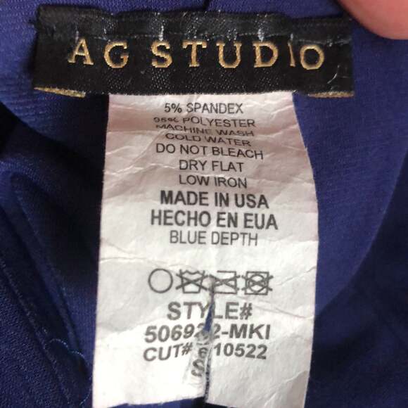 AG STUDIO Navy halter neck cutout back maxi dress size small - Picture 12 of 14